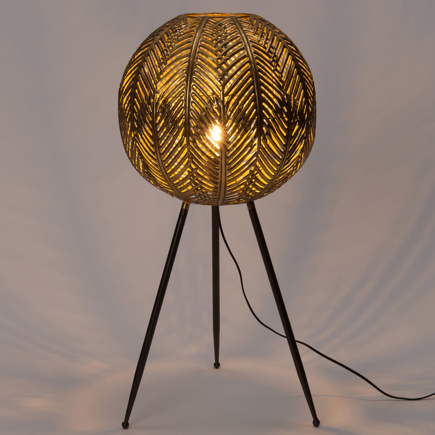 Intratuin vloerlamp Giano zwart / goud D 40 H 83 cm