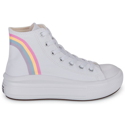 Converse - CHUCK TAYLOR ALL STAR MOVE PLATFORM RAINBOW CLOUD HI - Blanc / Multicolore