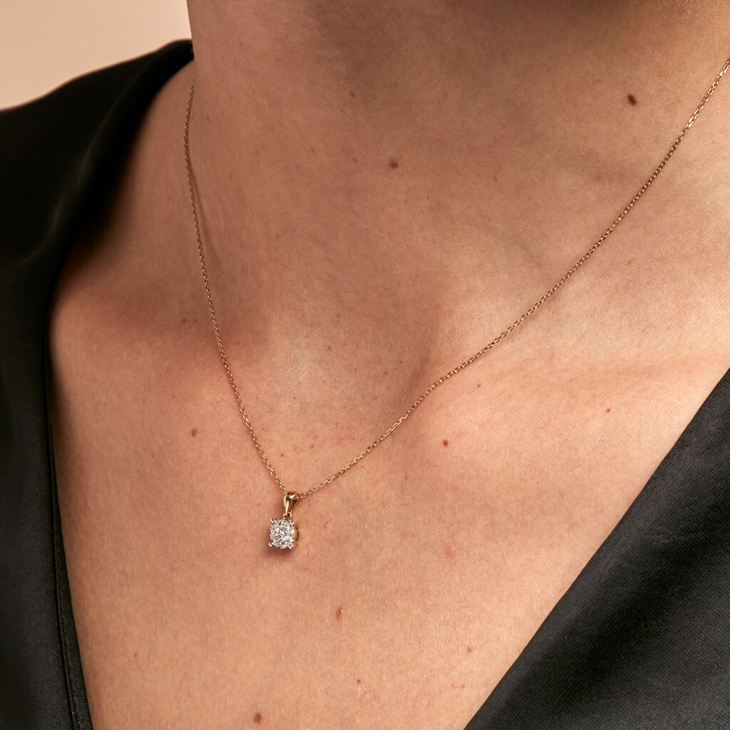 Collier Grace Or Jaune Diamant