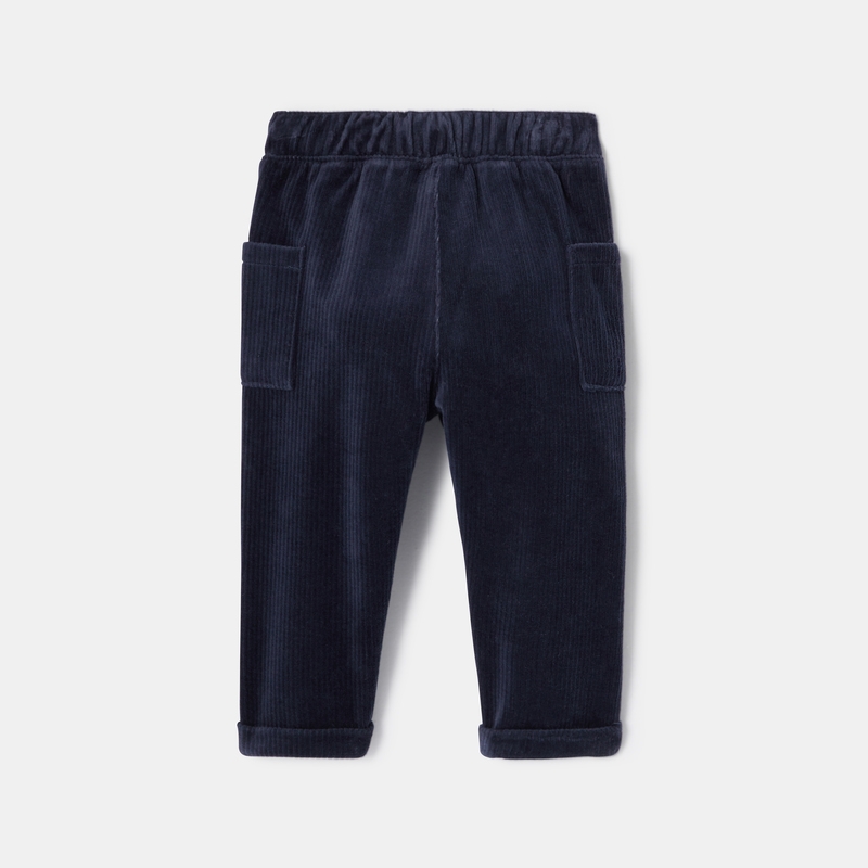 Pantalon en velours côtelé bleu bébé garçon Absorba
