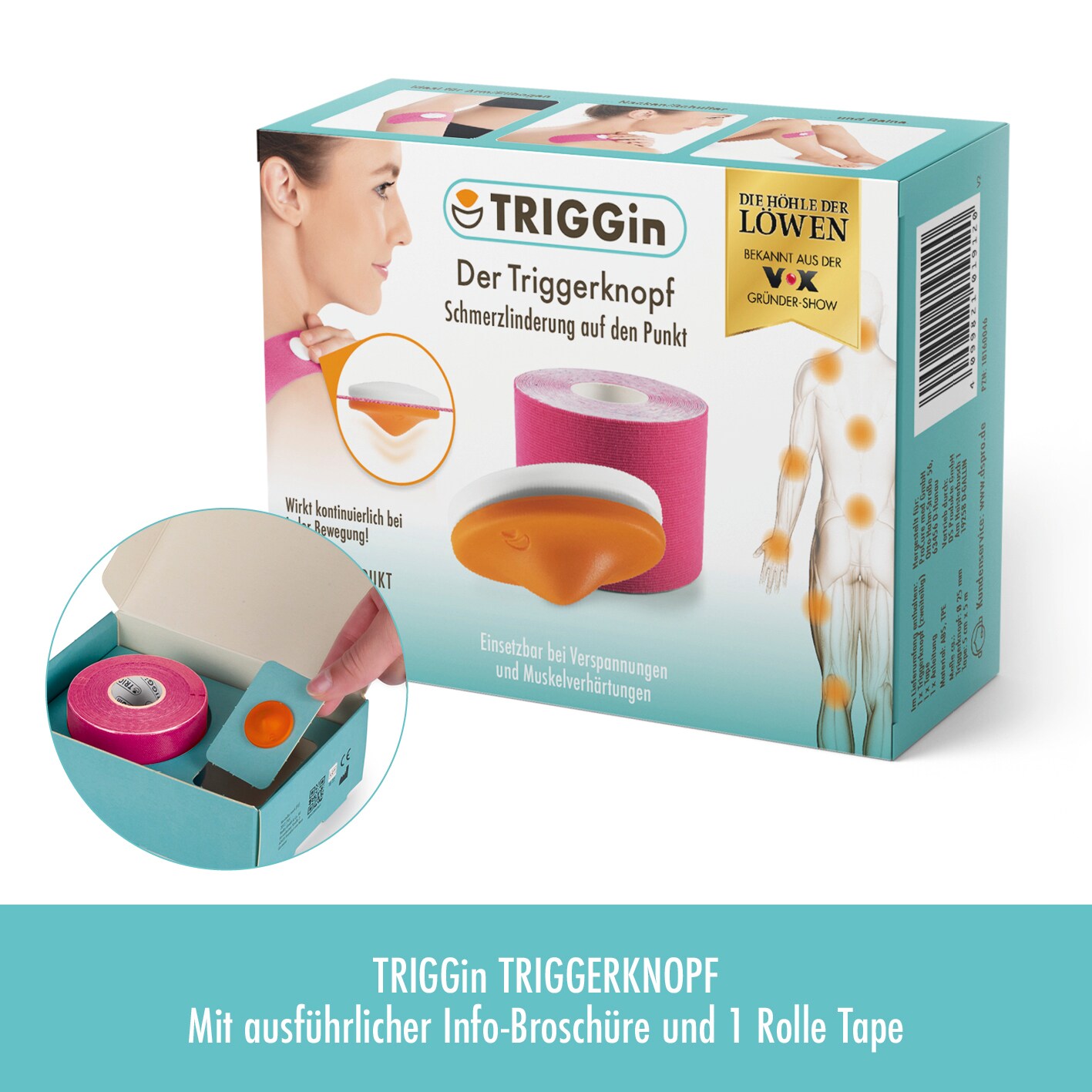 TRIGGin Triggerknopf 25mm mit Tape versch. Farben