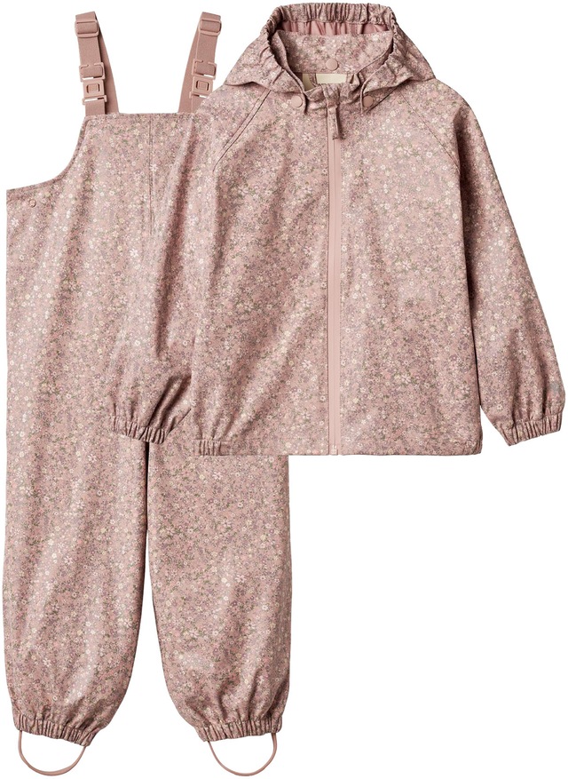 WHEAT Regenjacke »Rainwear Charlie« Set, 2 Stk. tlg. mit Kapuze mit passender Latzhose, wasserdicht mit verschweissten Nähten