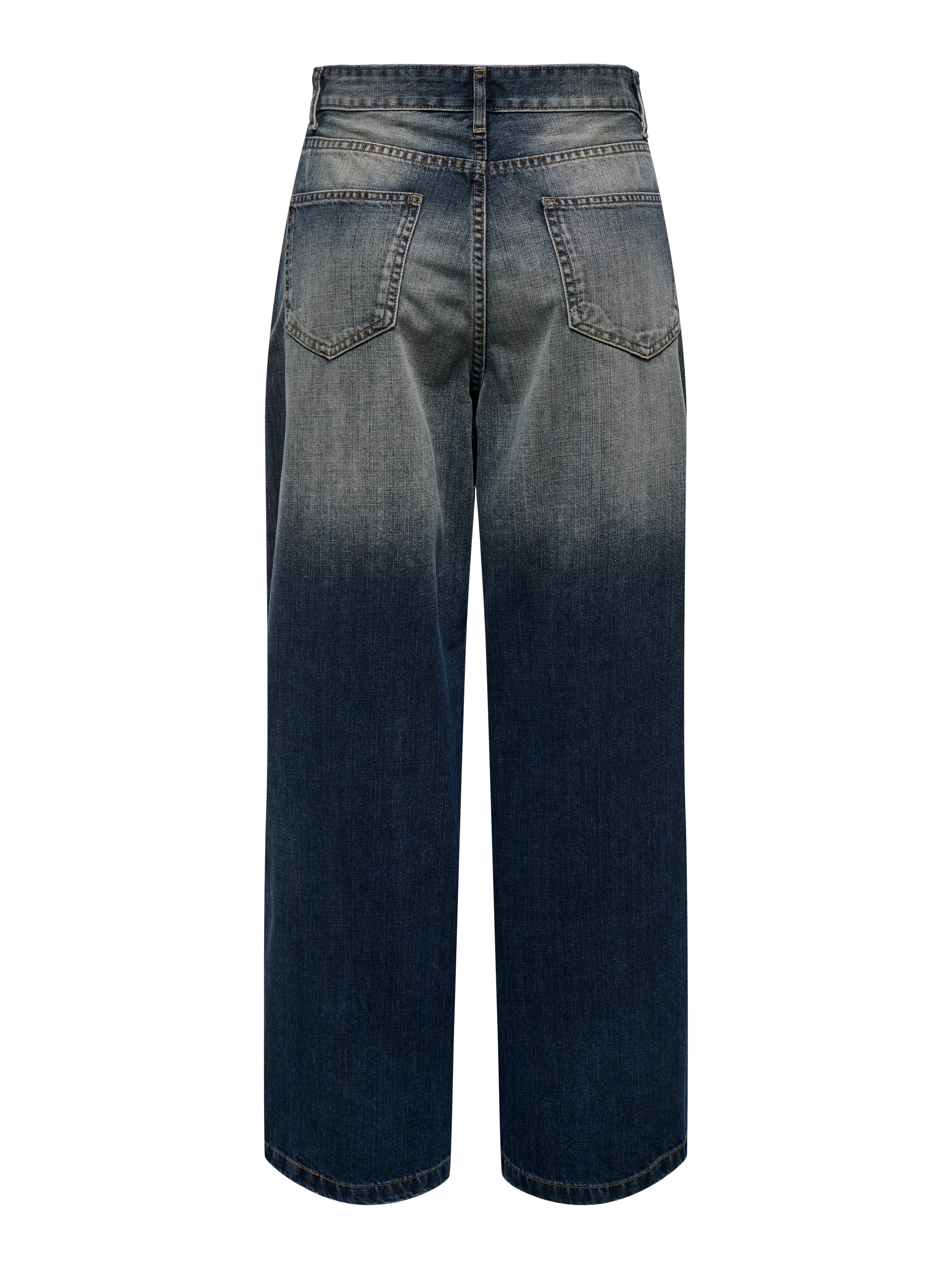 ONLDEMI Mittlere Taille Weiter Beinschnitt Jeans Dark Blue Denim