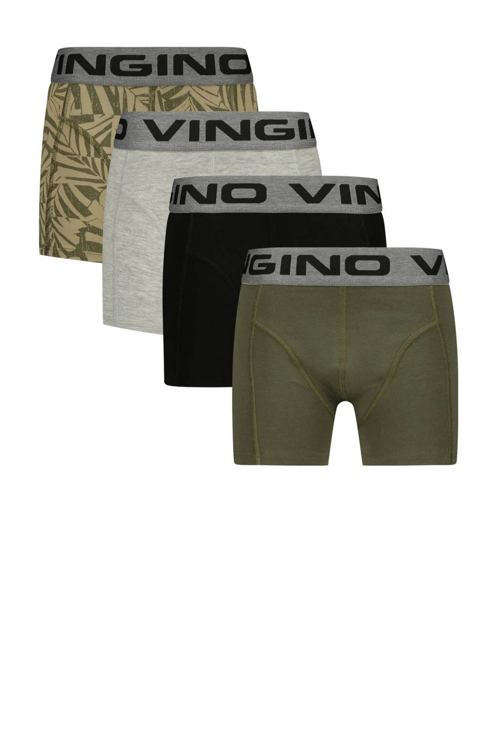 Vingino boxershort - set van 4 groen/zwart