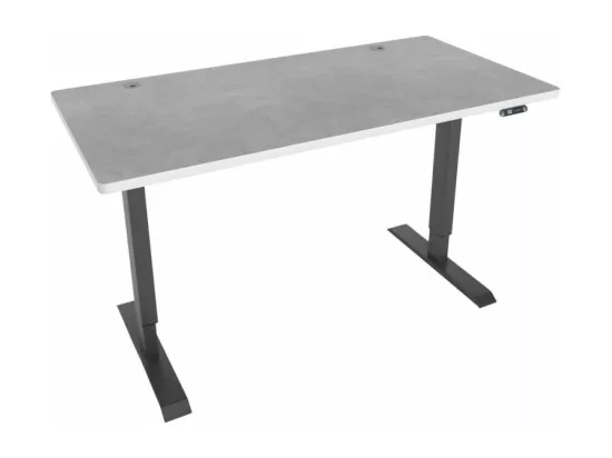 Bureau assis debout électrique 140*70 cm - Plateau Gris clair / Pieds couleur au choix