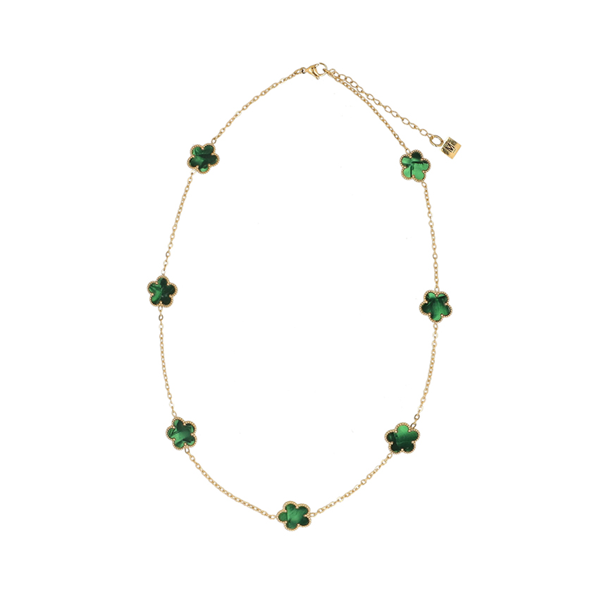 Groene bloemetjes ketting