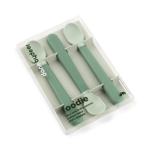 Foodie cuillère bébé Easy-grip lot de 3 - Vert - DONE BY DEER
