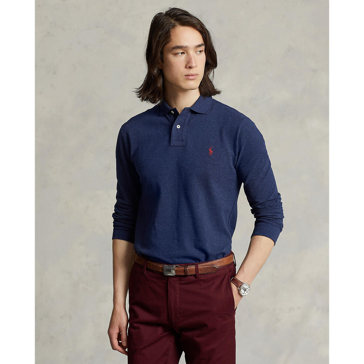 POLO RALPH LAUREN<br>Camisa pólo slim fit em piqué