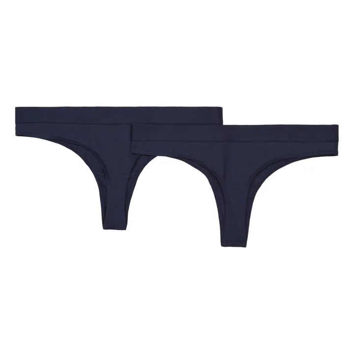 Organic Basics Lot de 2 Tangas Tencel Lite | Bleu marine