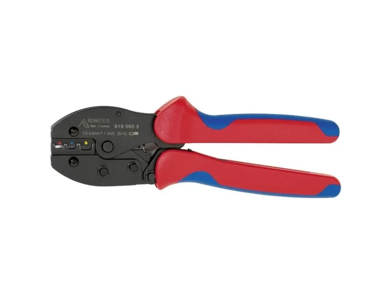 Rennsteig Werkzeuge PEW9.50 619 050 3 Krympetang Uisolerede fladstikforbindelser 0.5 til 6 mm²