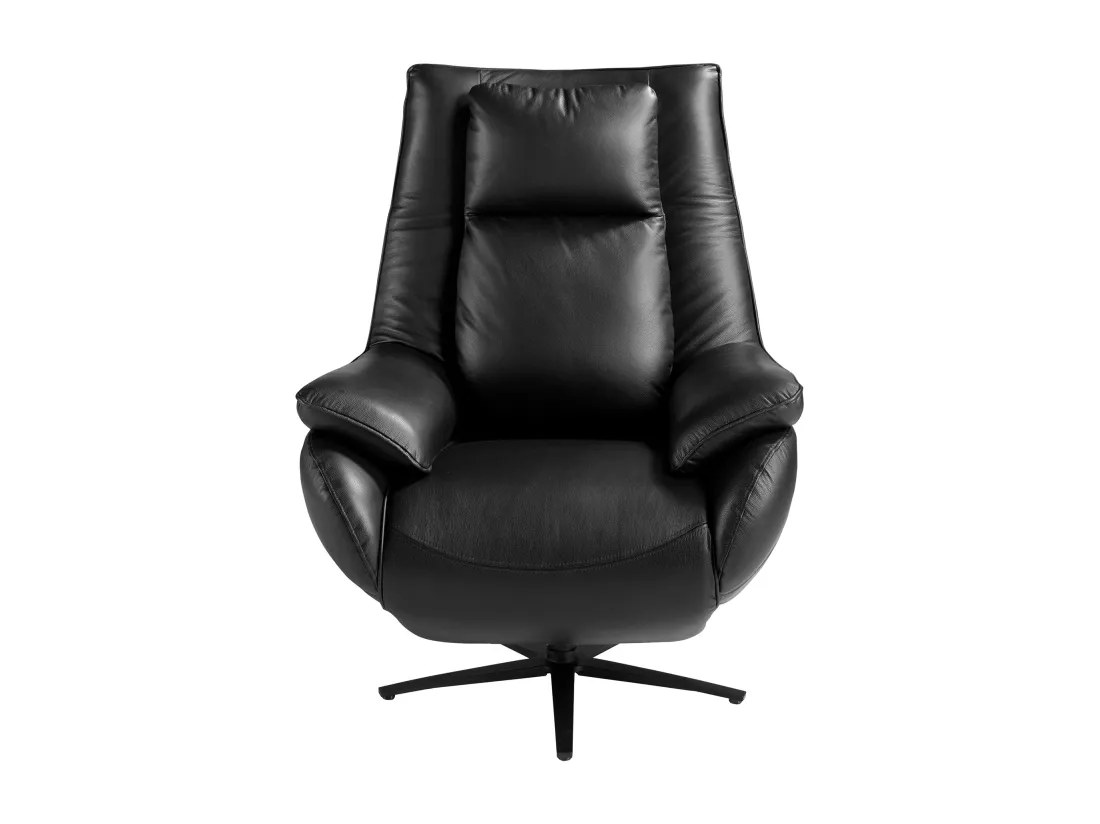 Fauteuil pivotant en cuir noir 5124 ANGEL CERDA