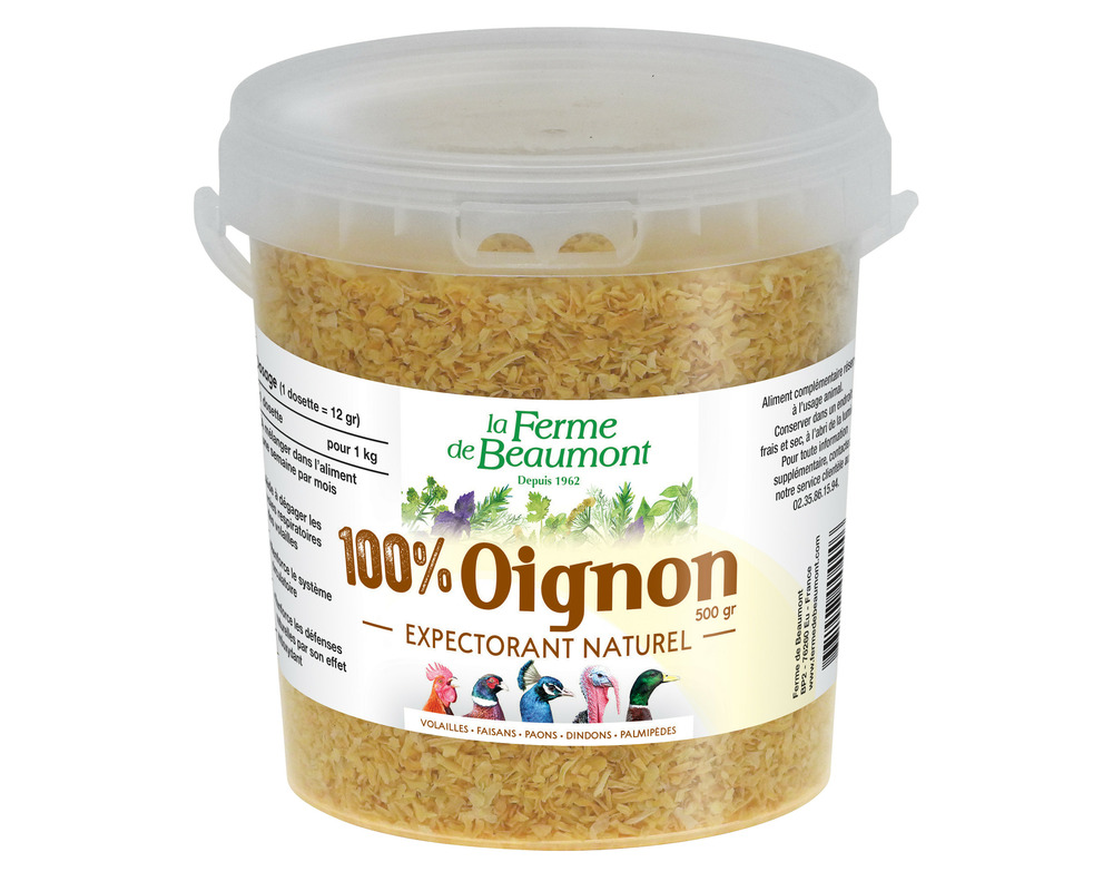 Oignon déshydraté 100% 500 gr • expectorant naturel poules