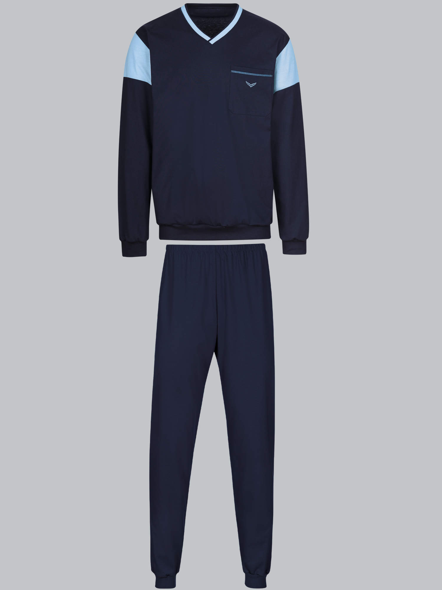 Schlafanzug in modischem Design Navy