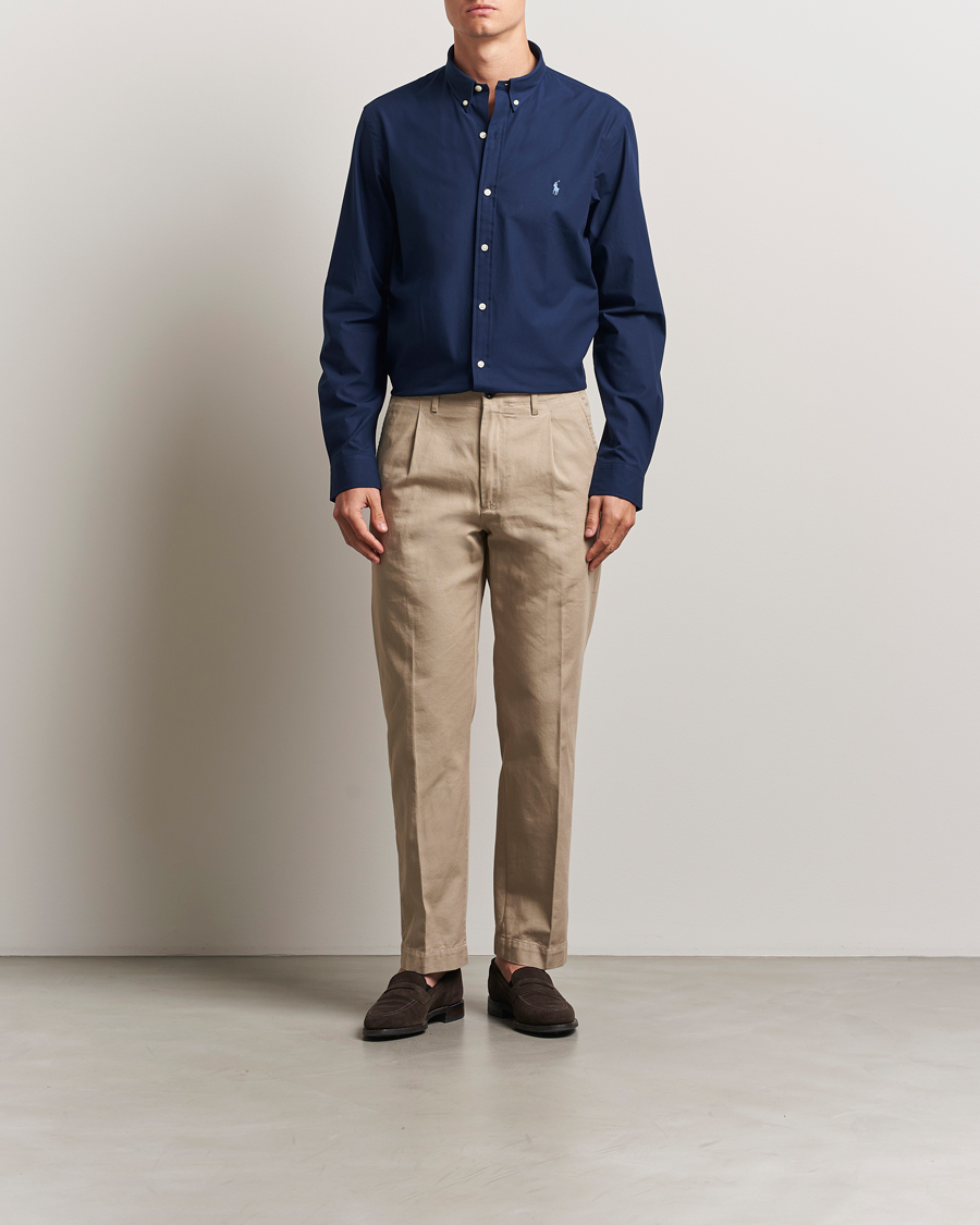 Polo Ralph Lauren Slim Fit Poplin Shirt Newport Navy