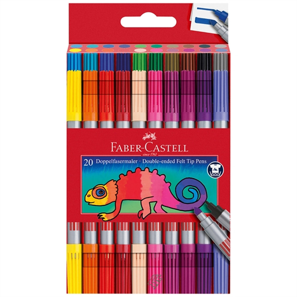 Køb Faber Castell Tusser Double-Ended 20 Farver | Luksusbaby