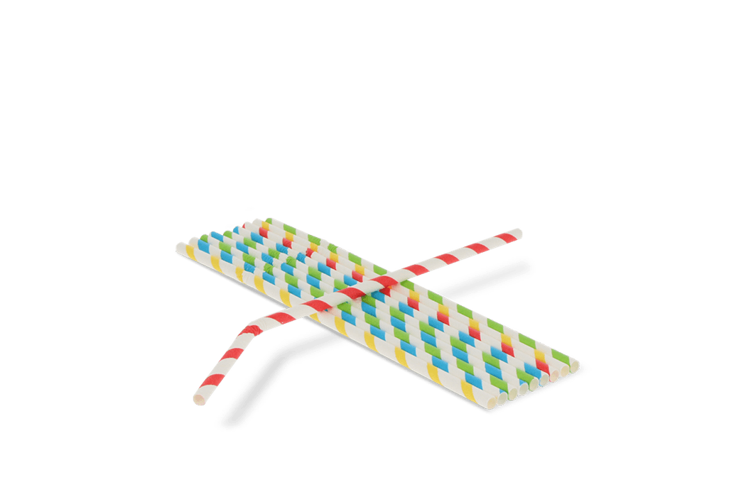 Papieren buigrietjes kleurenmix 240x6mm FSC®Mix BIO