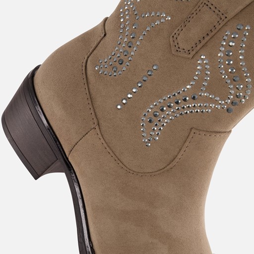 Marco Tozzi Cowboylaarzen taupe Textiel