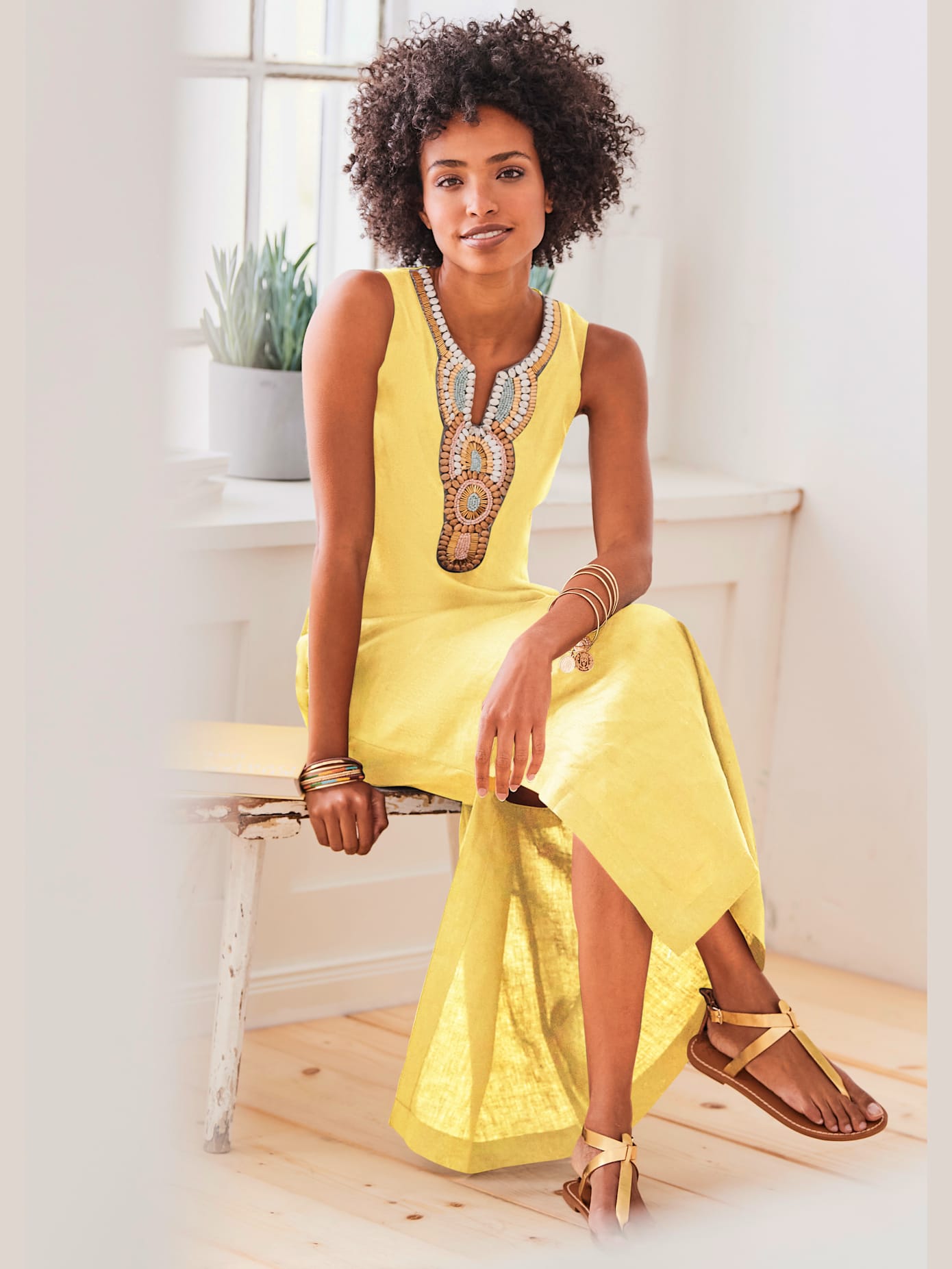 Robe en lin look tendance