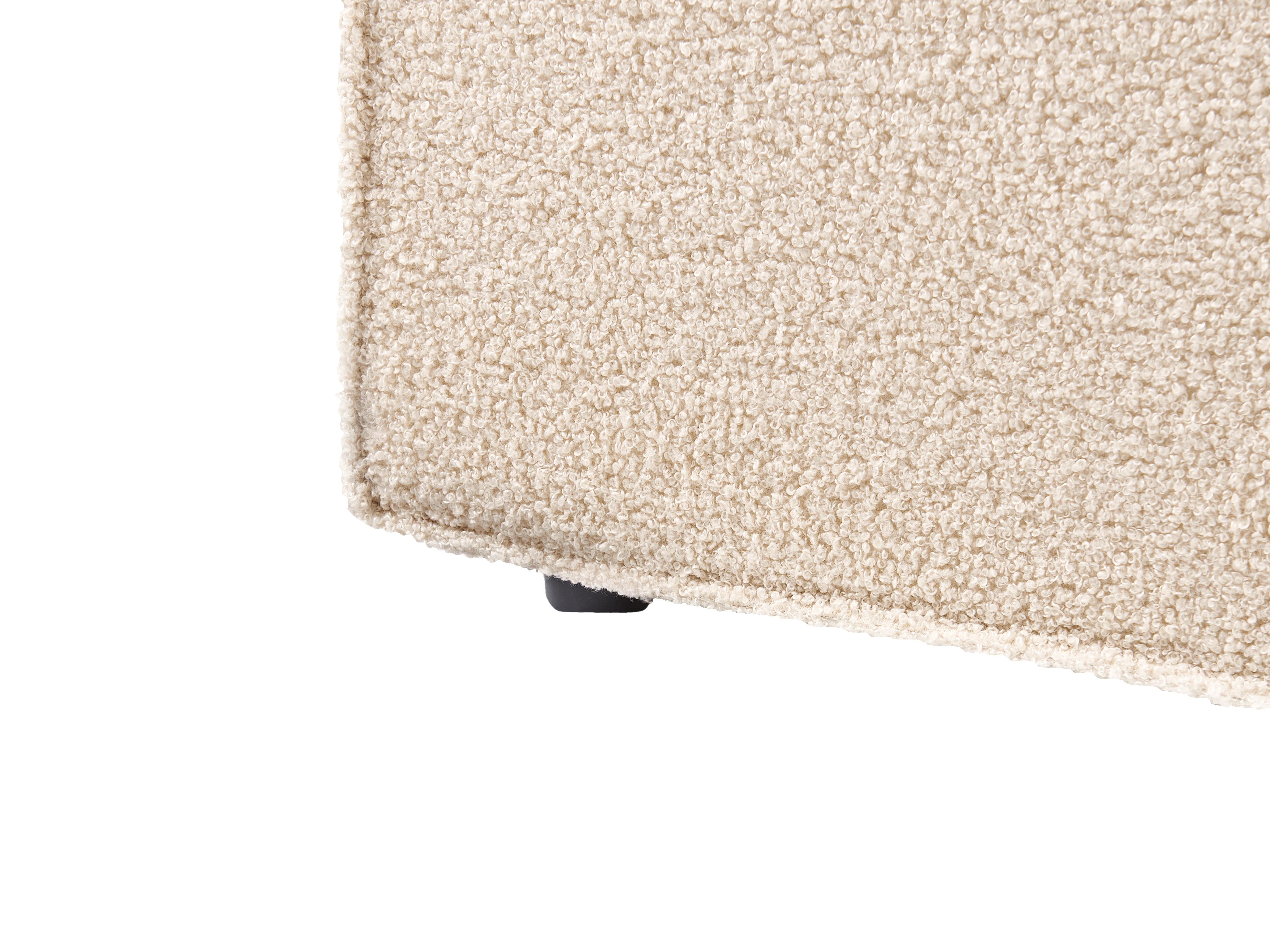 Bed met opbergruimte Bouclé MOISSAC 180 x 200 cm Beige