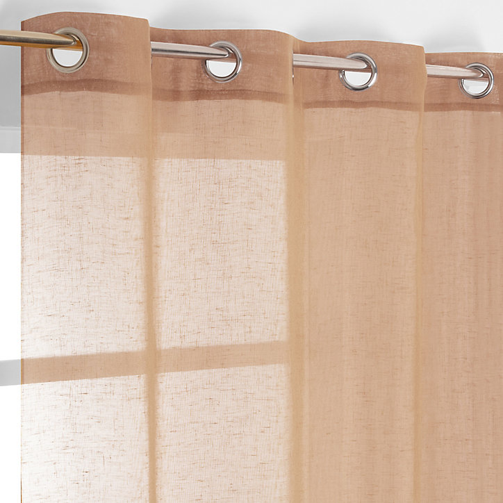 Rideau Shea rose effet lin l.140 x H.240 cm