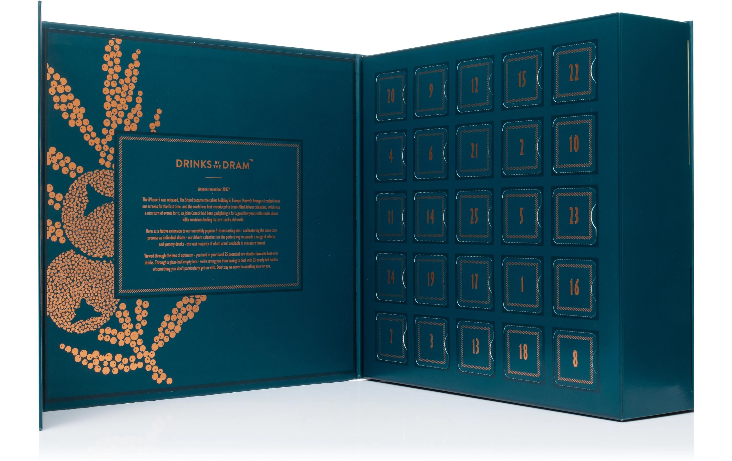 Adventskalender Gin 25 x 3 clWeihnachtlicher Kalender mit Spirituosen