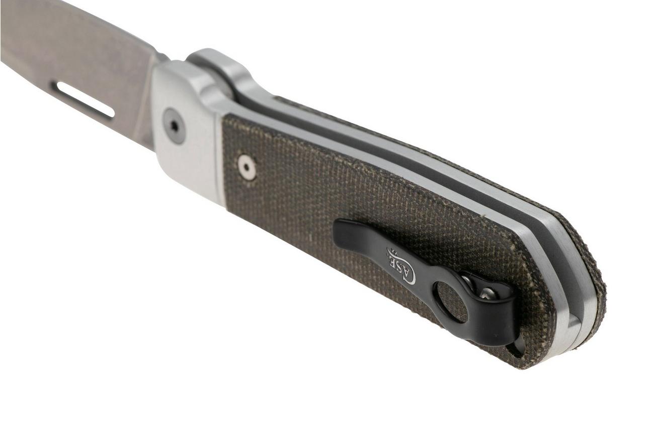 Case Highbanks 42231 Stonewashed CPM 20CV Green Canvas Micarta, zakmes