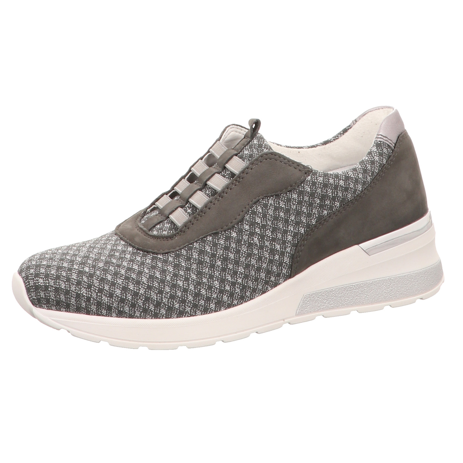 Waldläufer Slipper grau weiss/weiss kombi