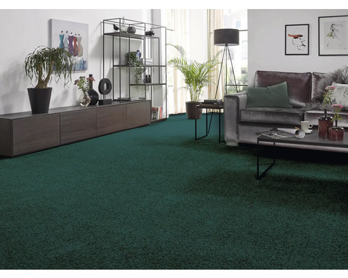 Banwell donkerblauw FB40 gekreukt velours tapijt, 500 cm breed (per meter verkocht)