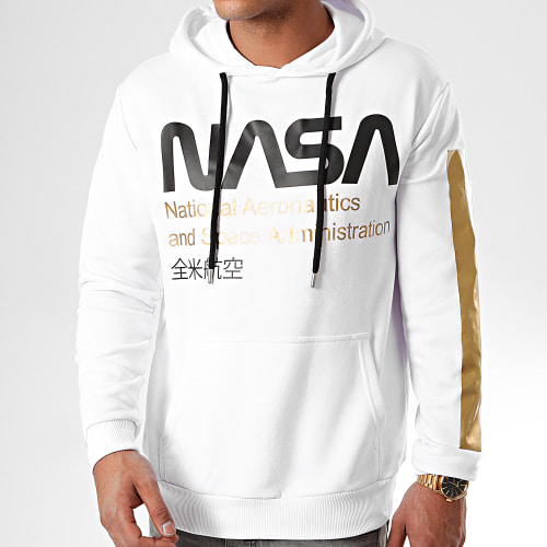 Sweat Capuche Admin Gold Blanc