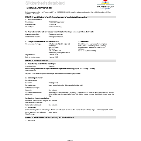 Tendens træ- og metalgrunder 0,75 liter - hvid