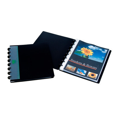 Adoc Sichtbuch Bind-EX, 30 Taschen, A5, genarbt, schwarz