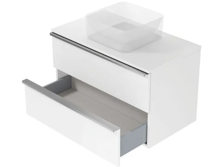 Cersanit S522-031 CABINET WITH TOP VIRGO 80 GRAY HANDLE BLACK ZMONT // CERE. VIRGO-TOP-80-GRAY-UCH-CZ