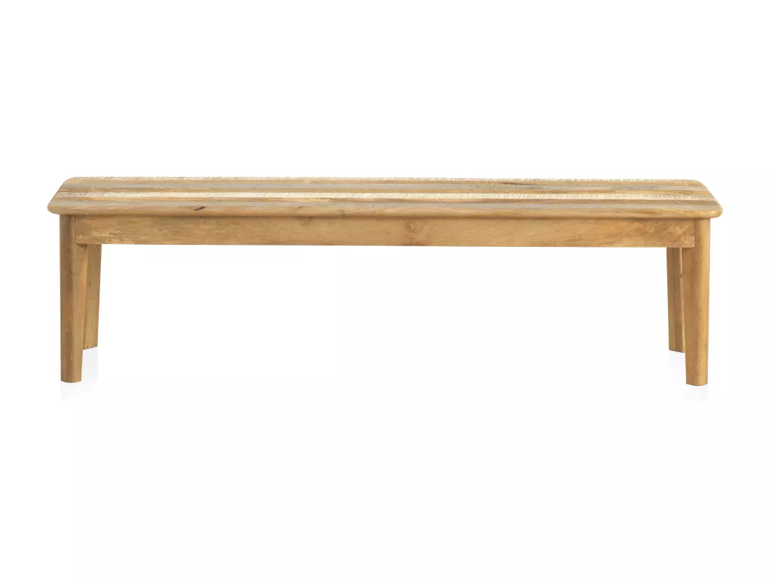 Banc en bois massif de manguier vieilli