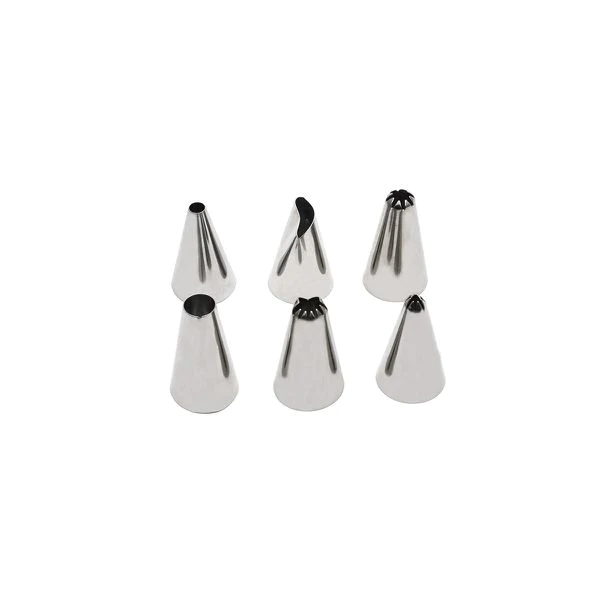 Lot de 6 douilles à pâtisserie en inox petit modèle Smart Pastry Zenke