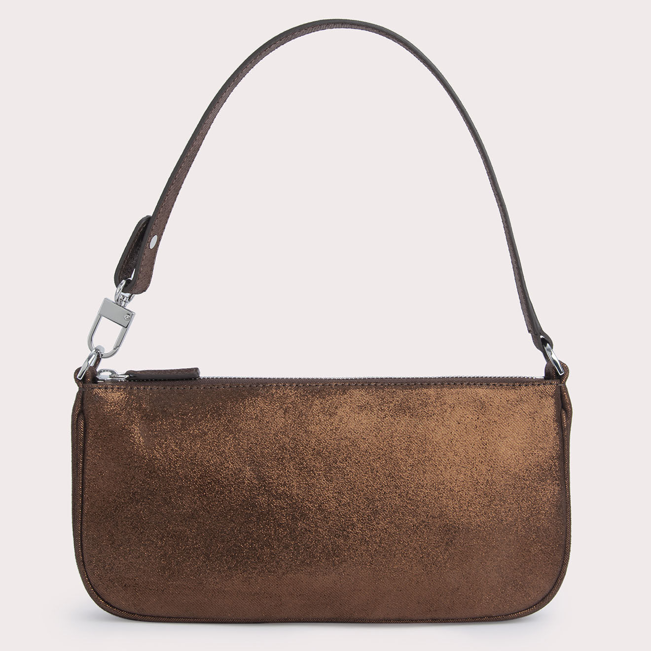 By Far Sac à main en Cuir Rachel marron -  13.5x27x4 cm