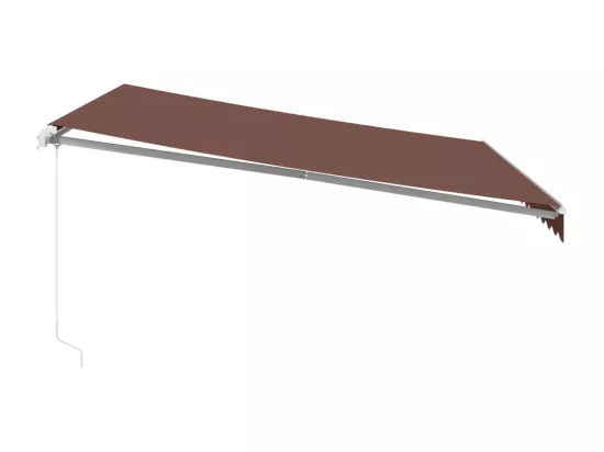 Auvent manuel rétractable marron 400x300 cm