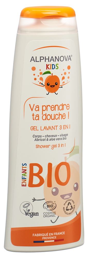 ALPHANOVA kids Va Prendre ta Douche Reinigungsgel 3 in 1 Aprikose Bio 250 ml