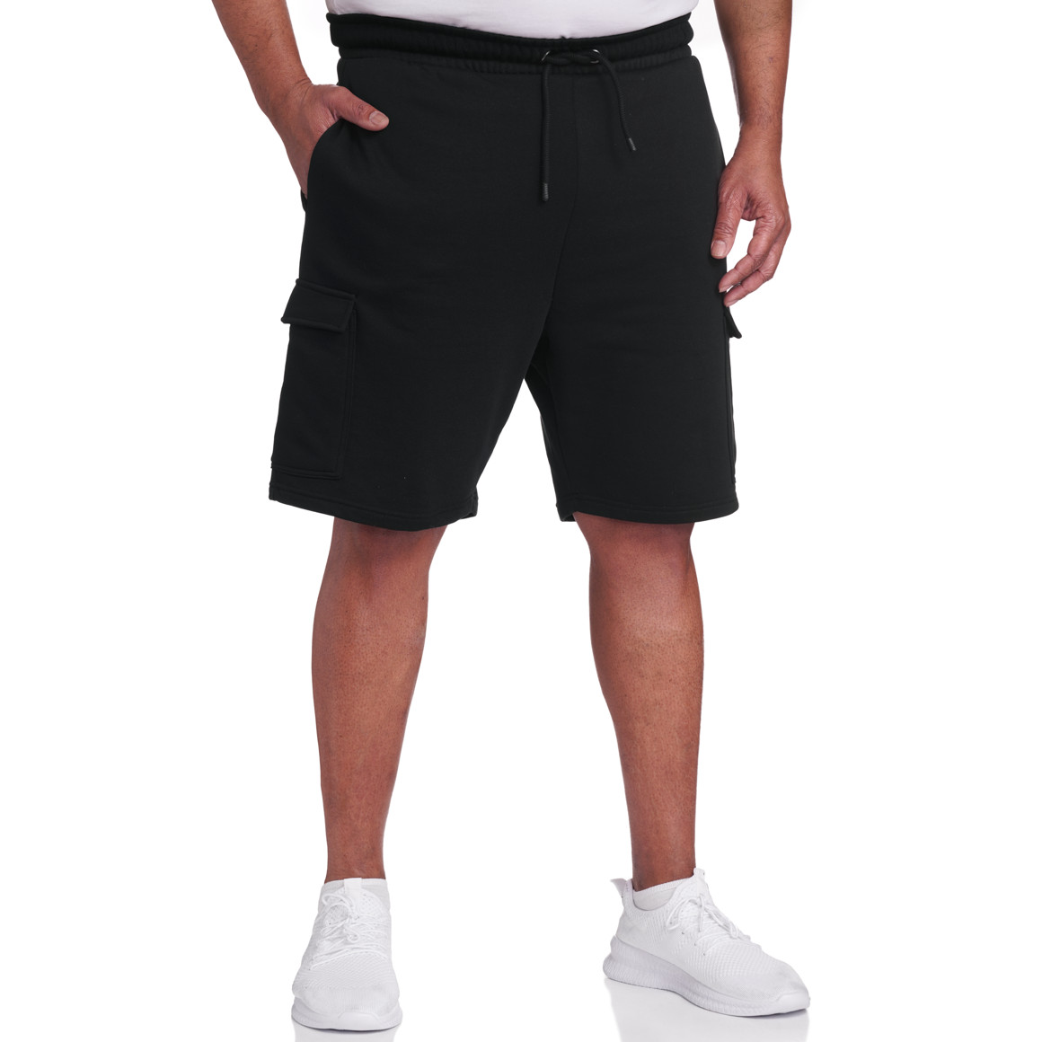 VanVaan Herren Sweatshorts in Unifarben schwarz