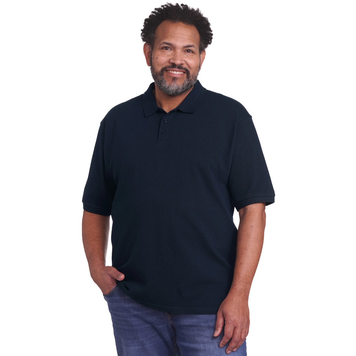 VanVaan Herren Poloshirt in Piqué-Qualität dunkelblau