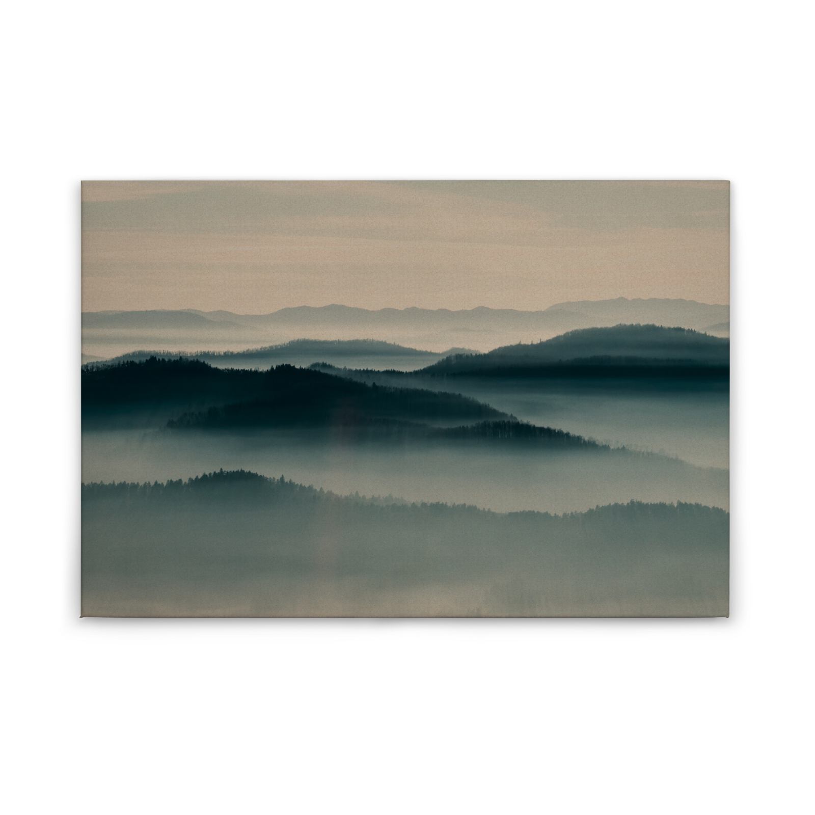 Leinwandbild HORIZONT - blau-beige - 90x60 cm