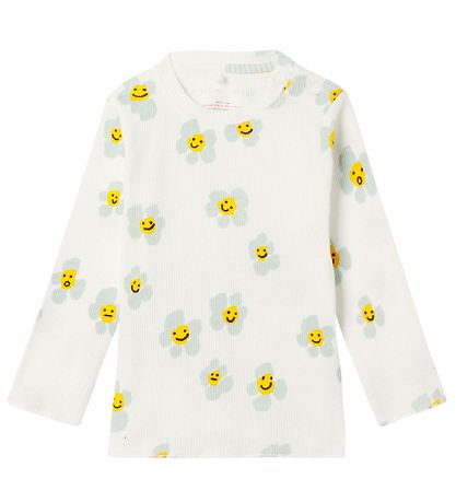Stella McCartney Kids Kinderbluse - Rib - Weiß m. Blumen