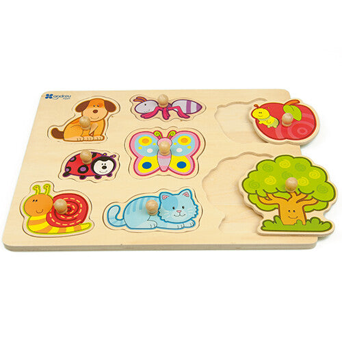 Andreu toys knoppuzzel tuin - 8st