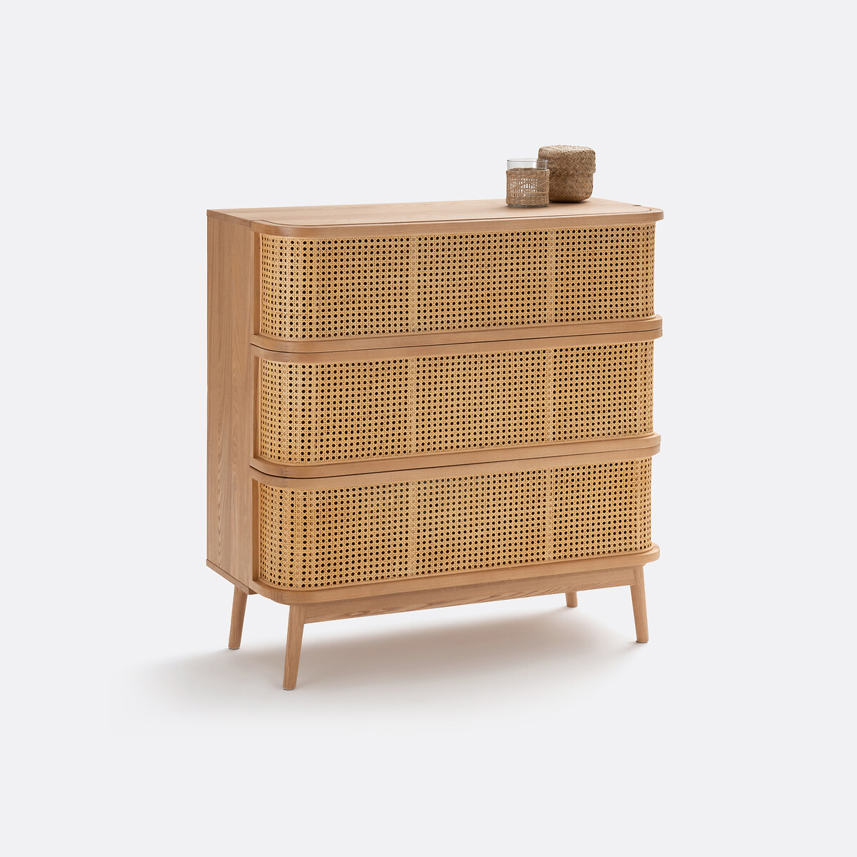 LA REDOUTE INTERIEURS<br>Cômoda com 3 gavetas em rattan Laora