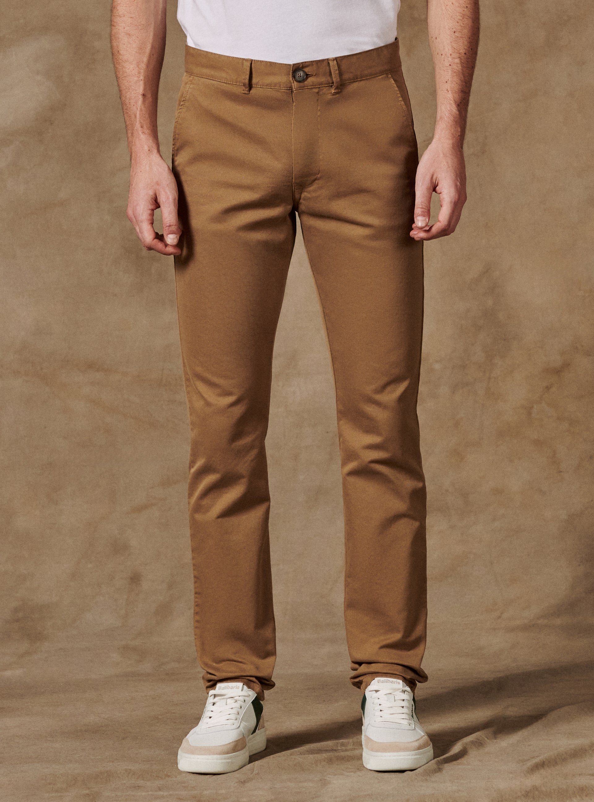 Chino Ajusté Charles Sienna Beige