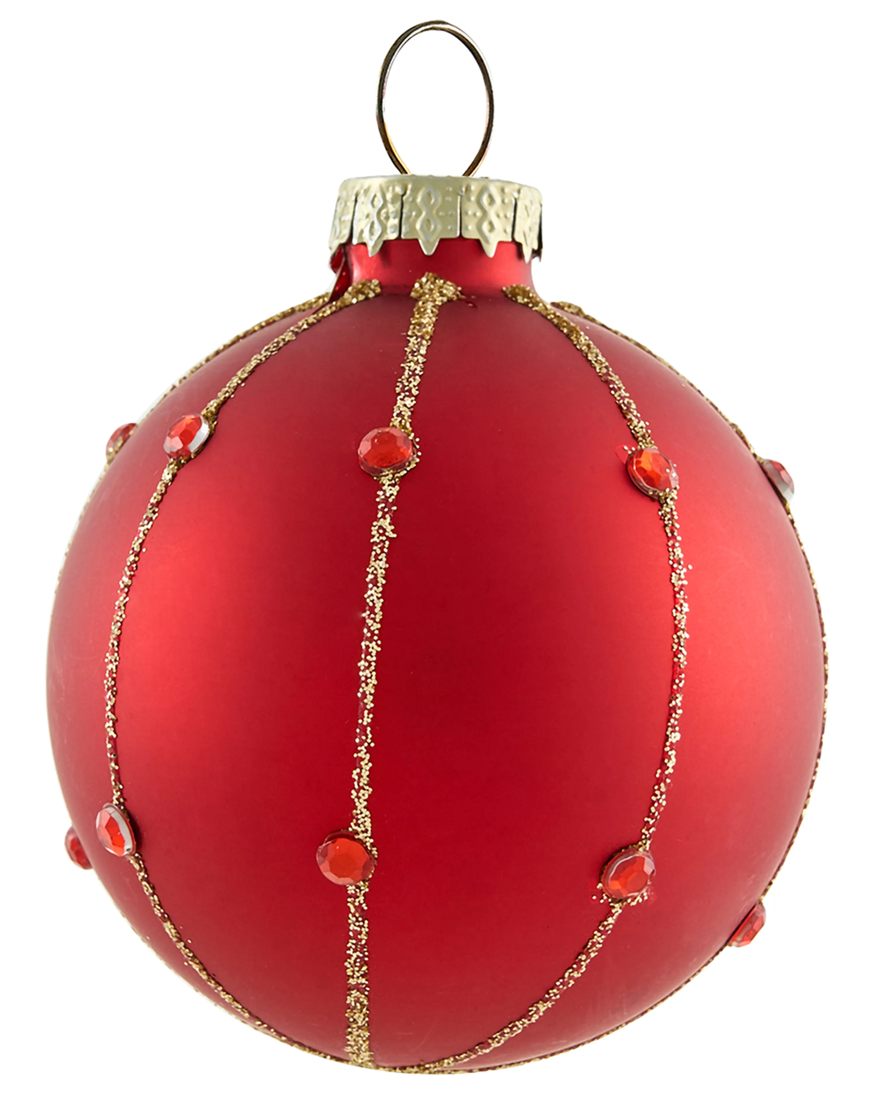 Set van 50 kerstballen SPARKLE Glas Rood/goud
