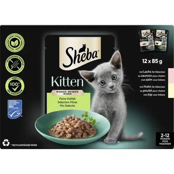 Kitten Feine Vielfalt in Sauce Feine Vielfalt mit Lachs mit Huhn