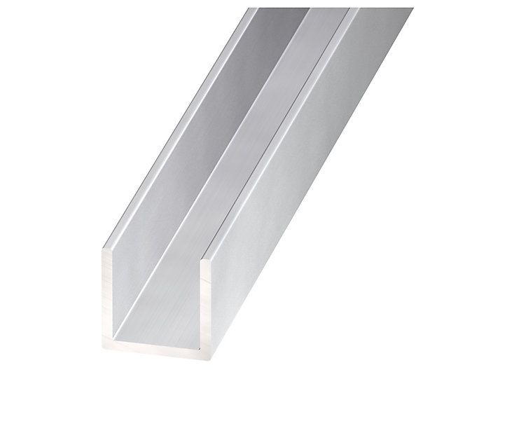 Profilé U aluminium anodisé 20 x 25 x 20 x 1.5 mm, 2 m