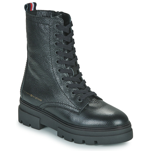 Tommy Hilfiger - MONOCHROMATIC LACE UP BOOT - Noir