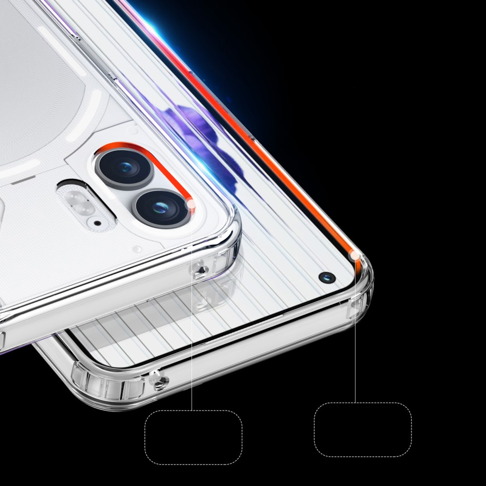 Nothing Phone (2) Hybrid Hardcase Hülle TPU Bumper   Kunststoff Rückseite - Transparent