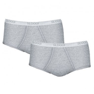 Sloggi Men Basic Maxi Slip 2 Pack Grijs Maat M 1 stuk